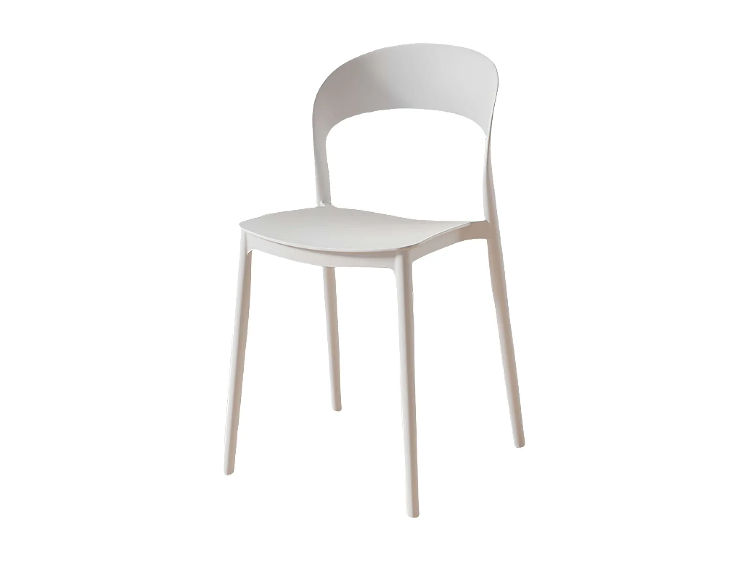 Pack 2 Sillas Cocina Princeton Respaldo Redondeado Blanco Moderno