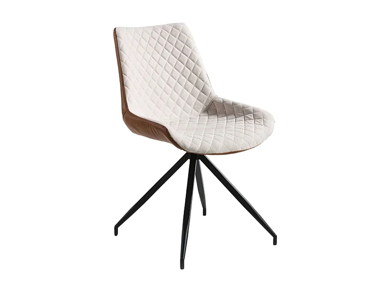 Pack 2 Sillas Comedor Fraga Beige y Marrón Moderno para Salones