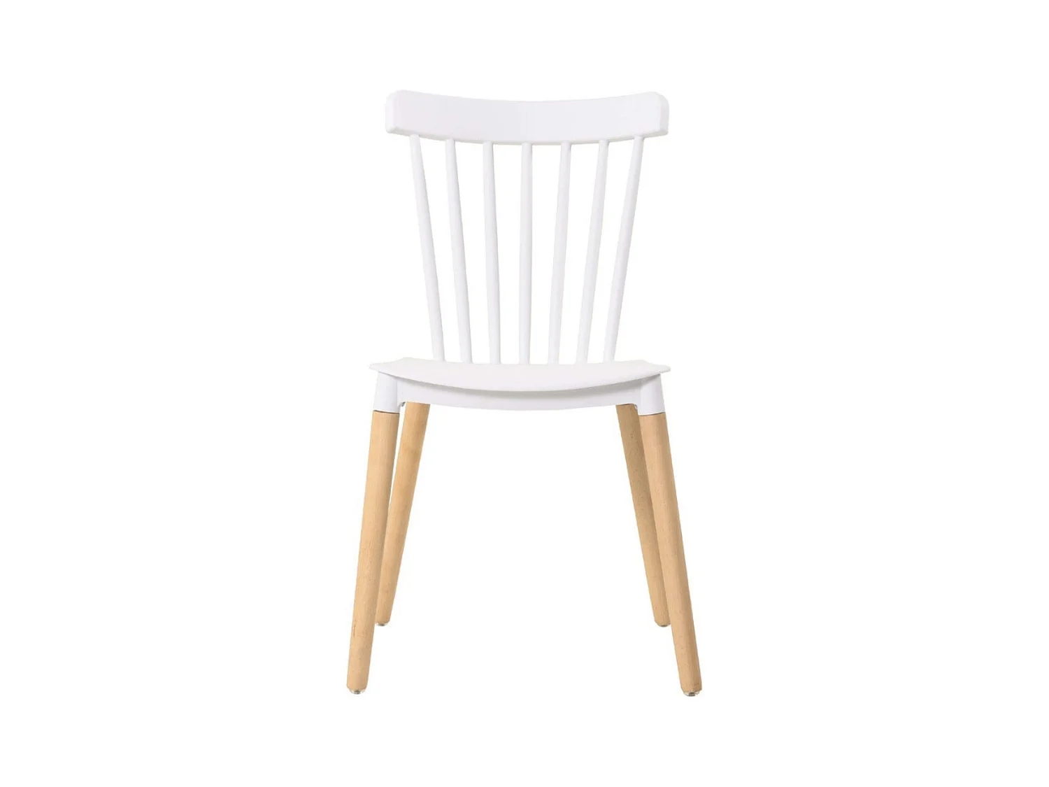 Pack 2 sillas Alna salón comedor cocina respaldo barras blanco pata haya