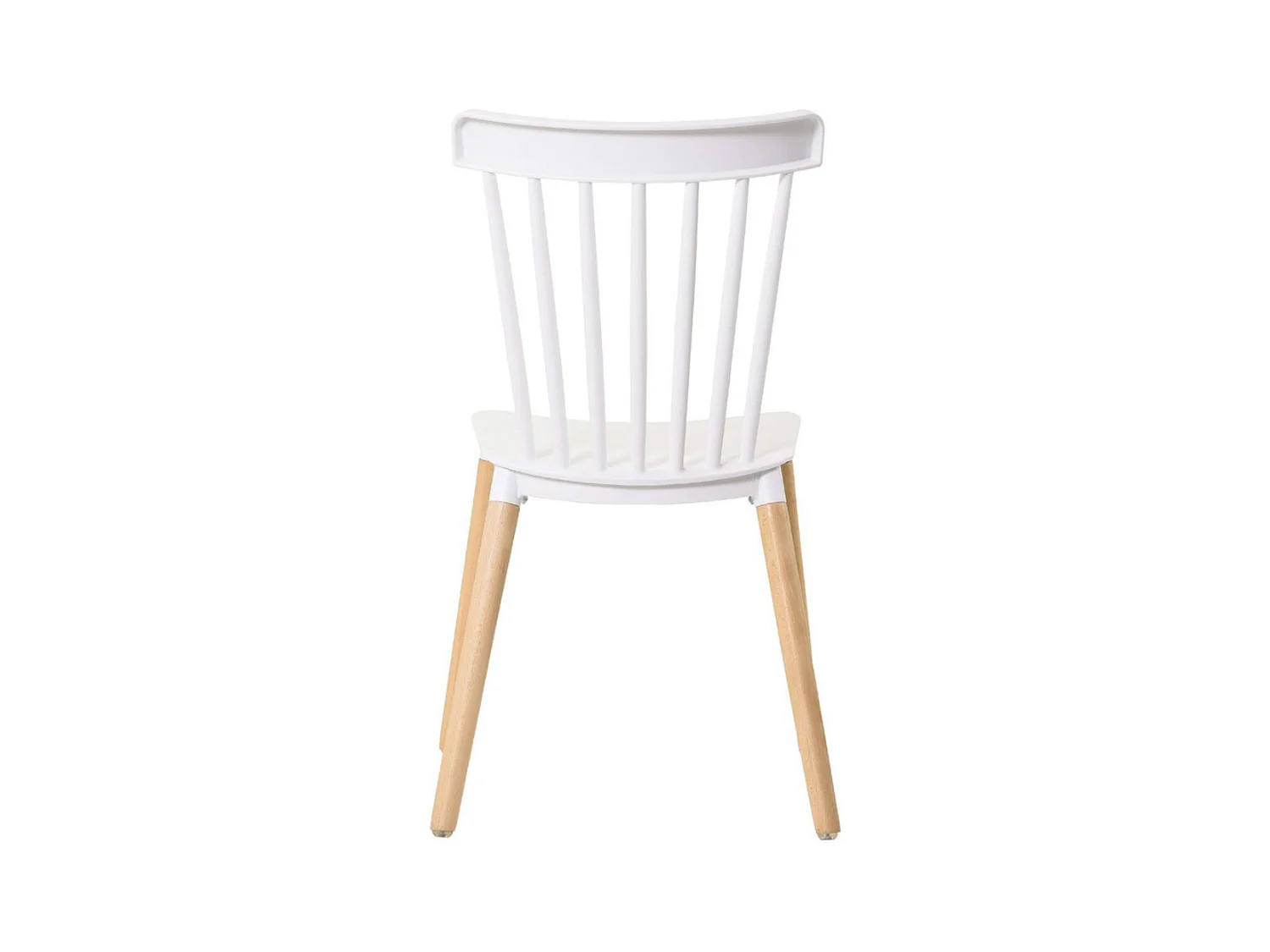 Pack 2 sillas Alna salón comedor cocina respaldo barras blanco pata haya