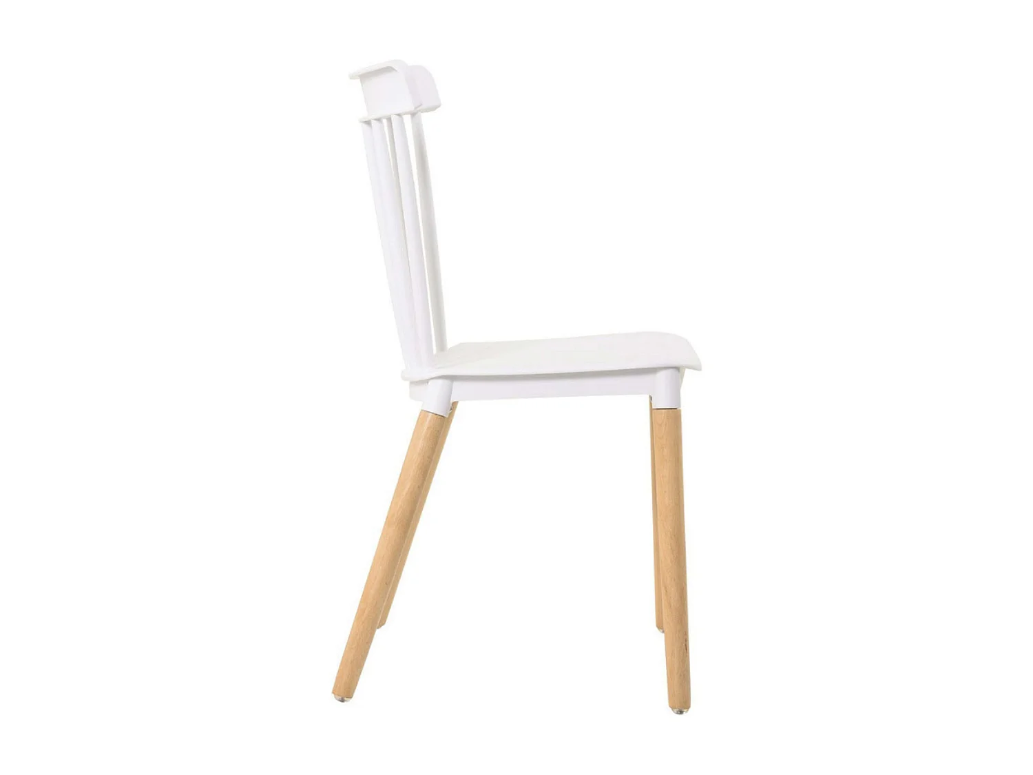 Pack 2 sillas Alna salón comedor cocina respaldo barras blanco pata haya