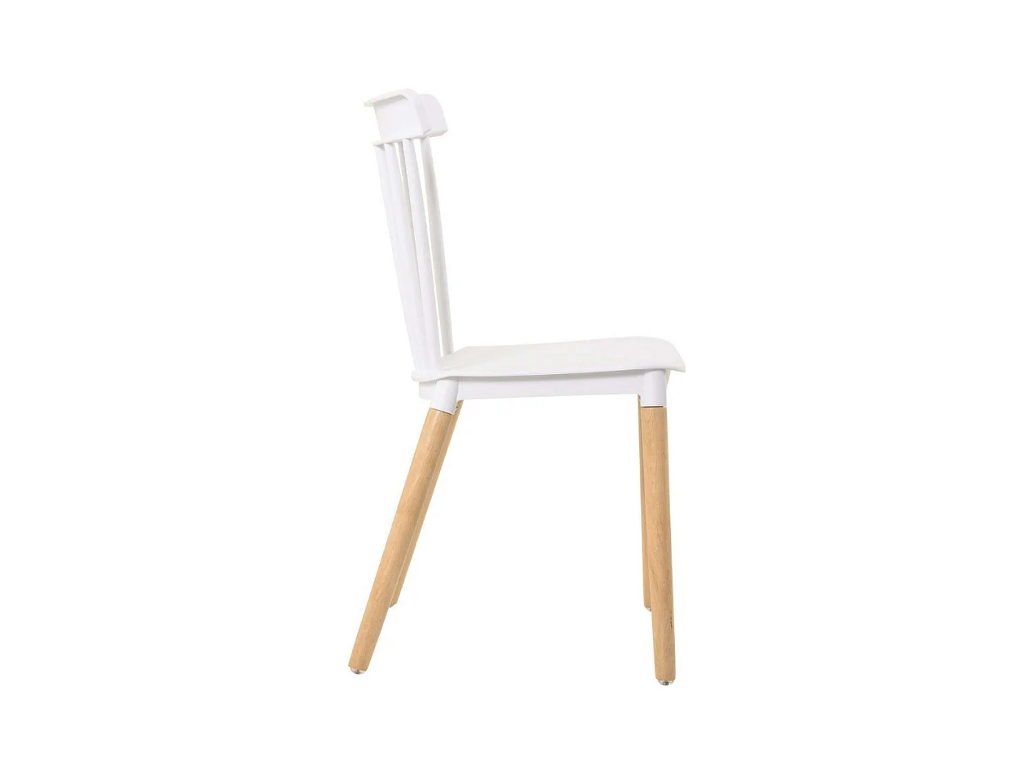 Pack 4 sillas Alna salón comedor cocina blanco patas haya 100x36x55 cm