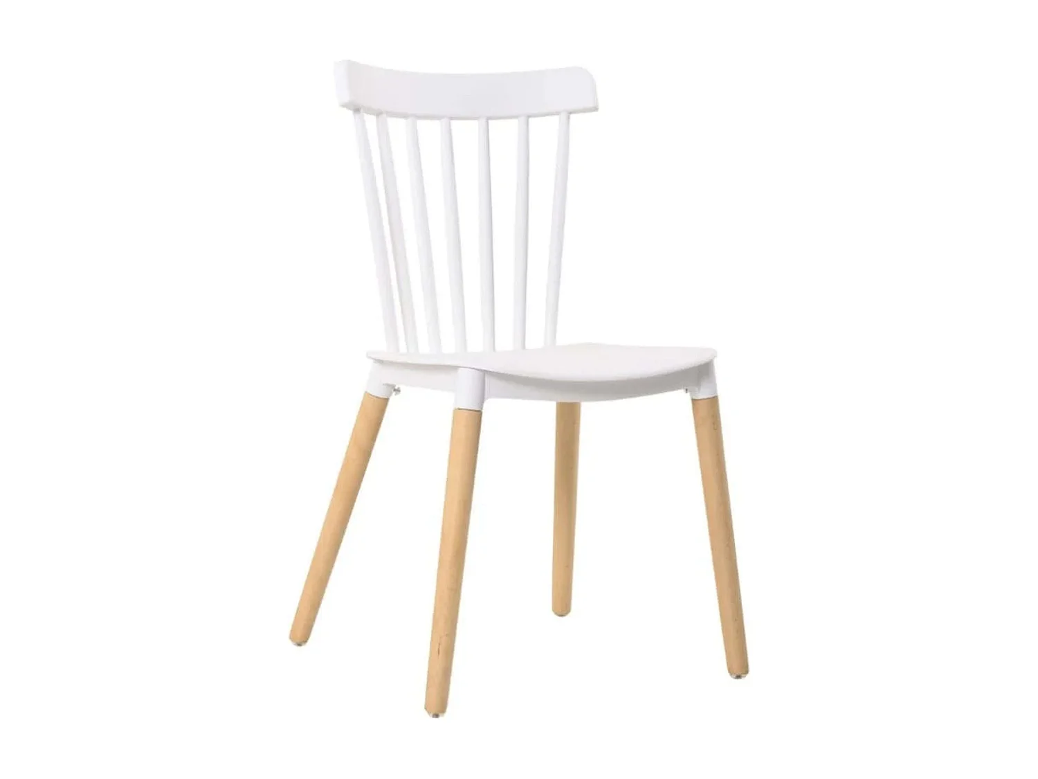 Pack 4 sillas Alna salón comedor cocina blanco patas haya 100x36x55 cm