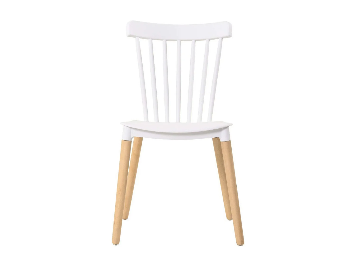 Pack 4 sillas Alna salón comedor cocina blanco patas haya 100x36x55 cm