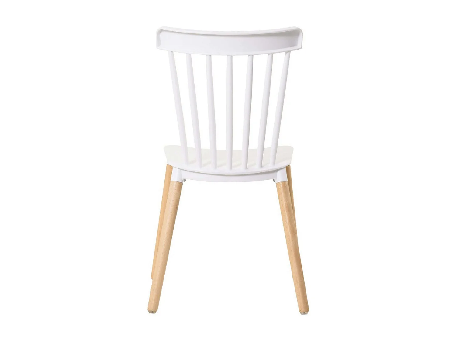 Pack 4 sillas Alna salón comedor cocina blanco patas haya 100x36x55 cm