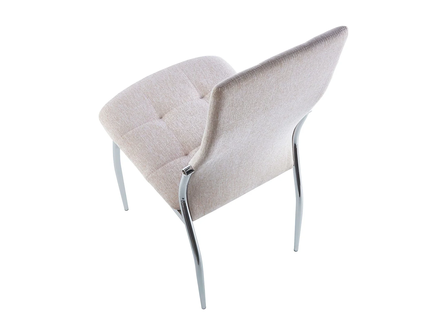 Pack 2 Sillas Comedor Estilo Moderno Tapizadas Patas Metal Beige