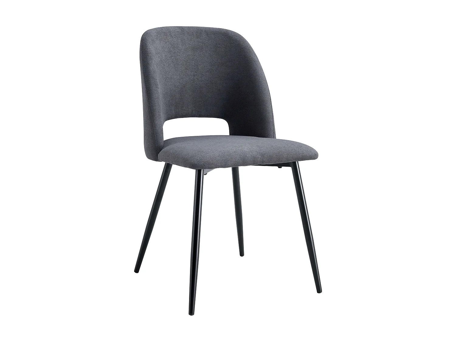 Pack 4 Sillas Comedor Mos Tapizadas Gris Respaldo Redondeado 58x86x50 cm