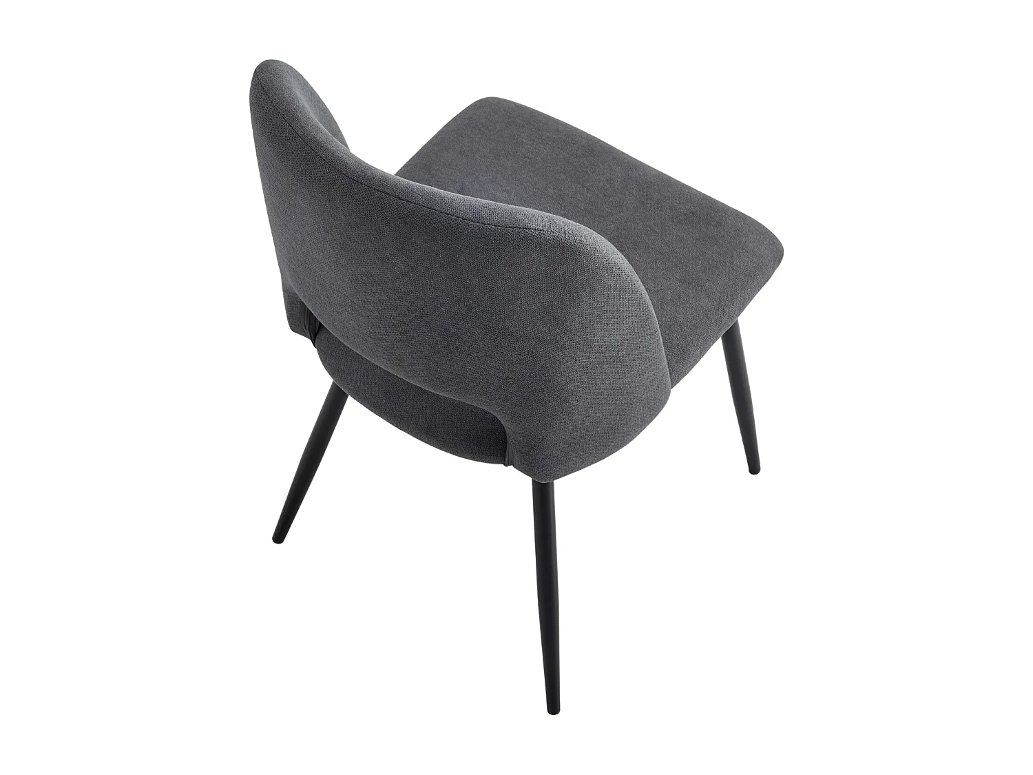 Pack 4 Sillas Comedor Mos Tapizadas Gris Respaldo Redondeado 58x86x50 cm