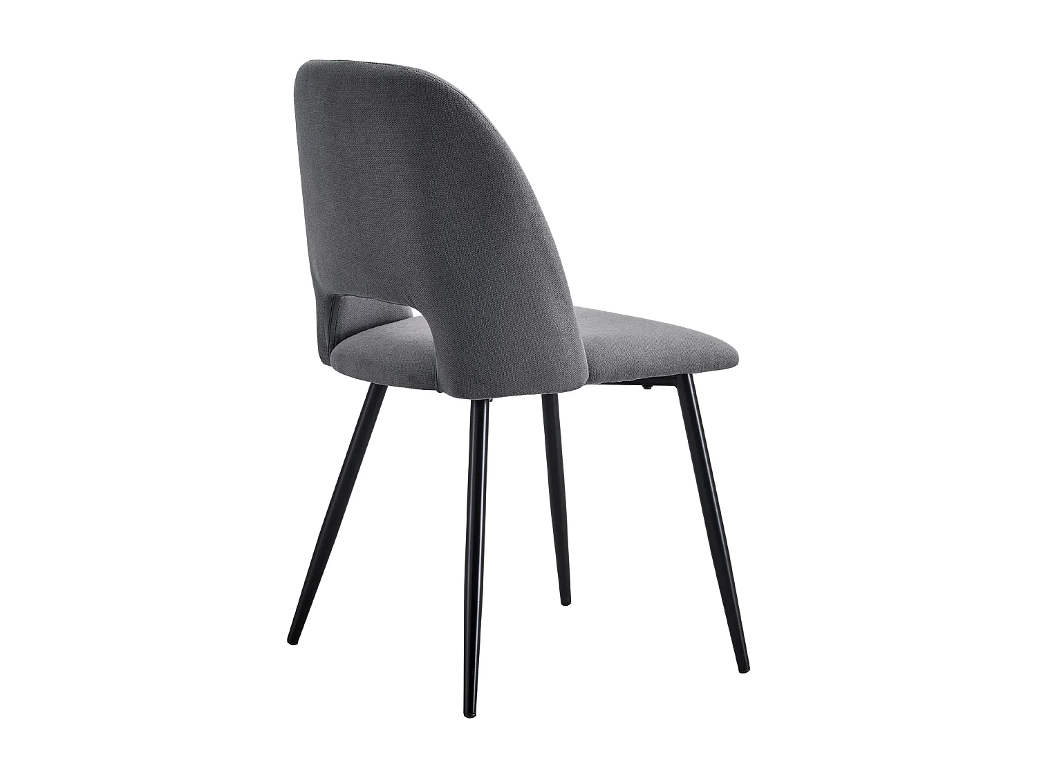 Pack 4 Sillas Comedor Mos Tapizadas Gris Respaldo Redondeado 58x86x50 cm