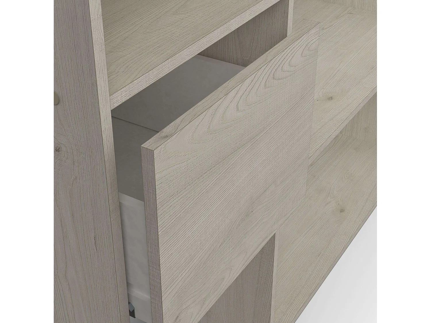 Vestidor Flower Melamina, Roble Topanga, 119x183 cm, 1 Cajón, Barra, 5 Estantes