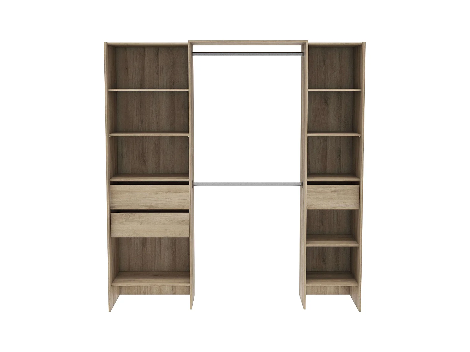Vestidor Miami 2 Columnas Roble Kronberg 205x154-191x50 cm Industrial