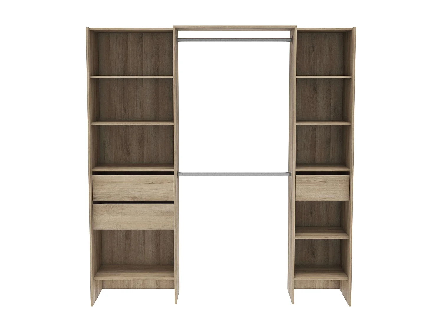 Vestidor Miami 2 Columnas Roble Kronberg 205x154-191x50 cm Industrial