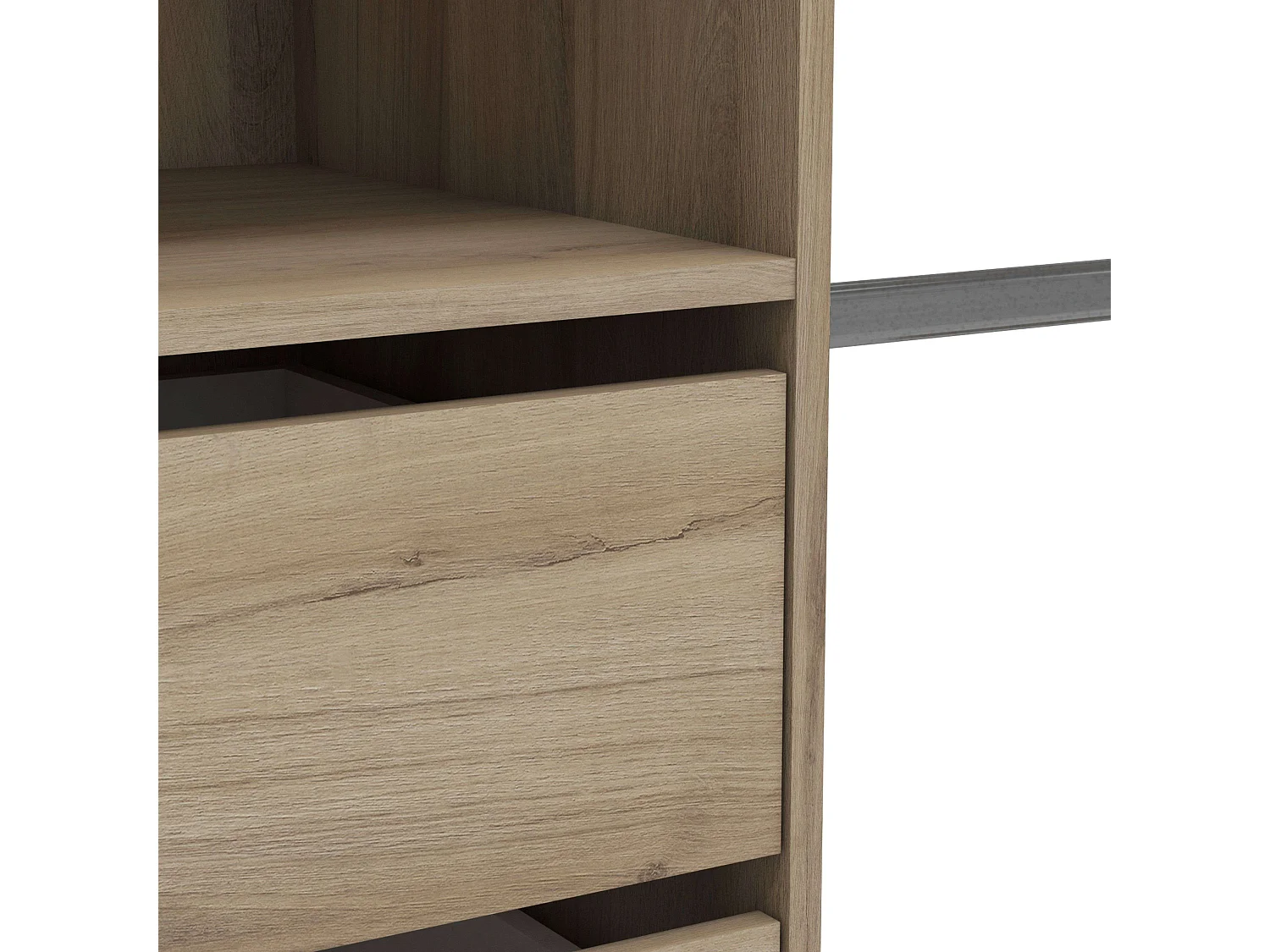 Vestidor Miami 2 Columnas Roble Kronberg 205x154-191x50 cm Industrial