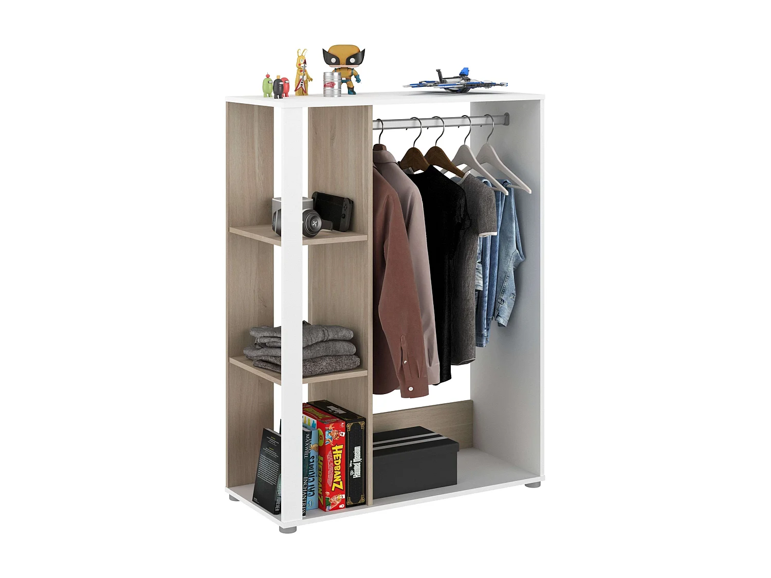 Dressing Boréal Chêne Japonais Blanc Mat 90x79 cm