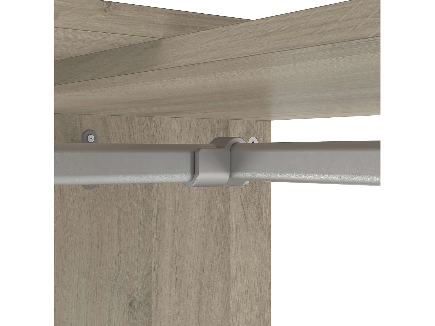 Vestidor Abierto Swing, 3 cajones roble/blanco