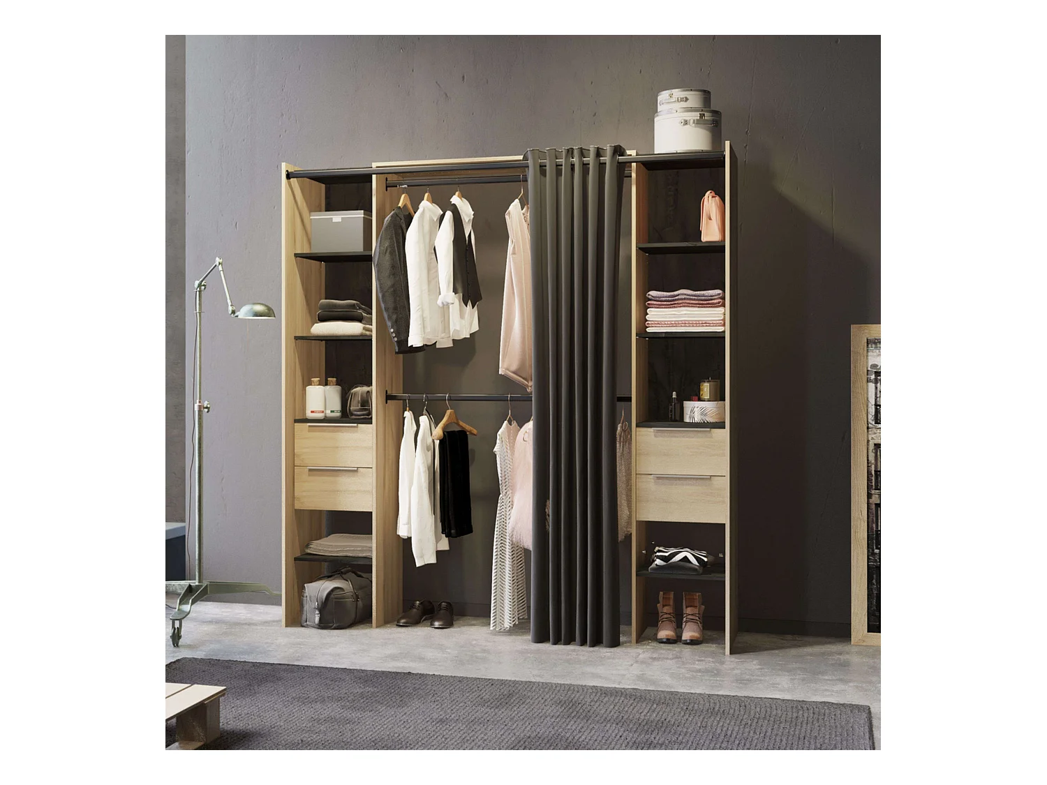 Vestidor Abierto Dana Kronberg & Sidewalk 203x115-190x50cm Habitación Moderna