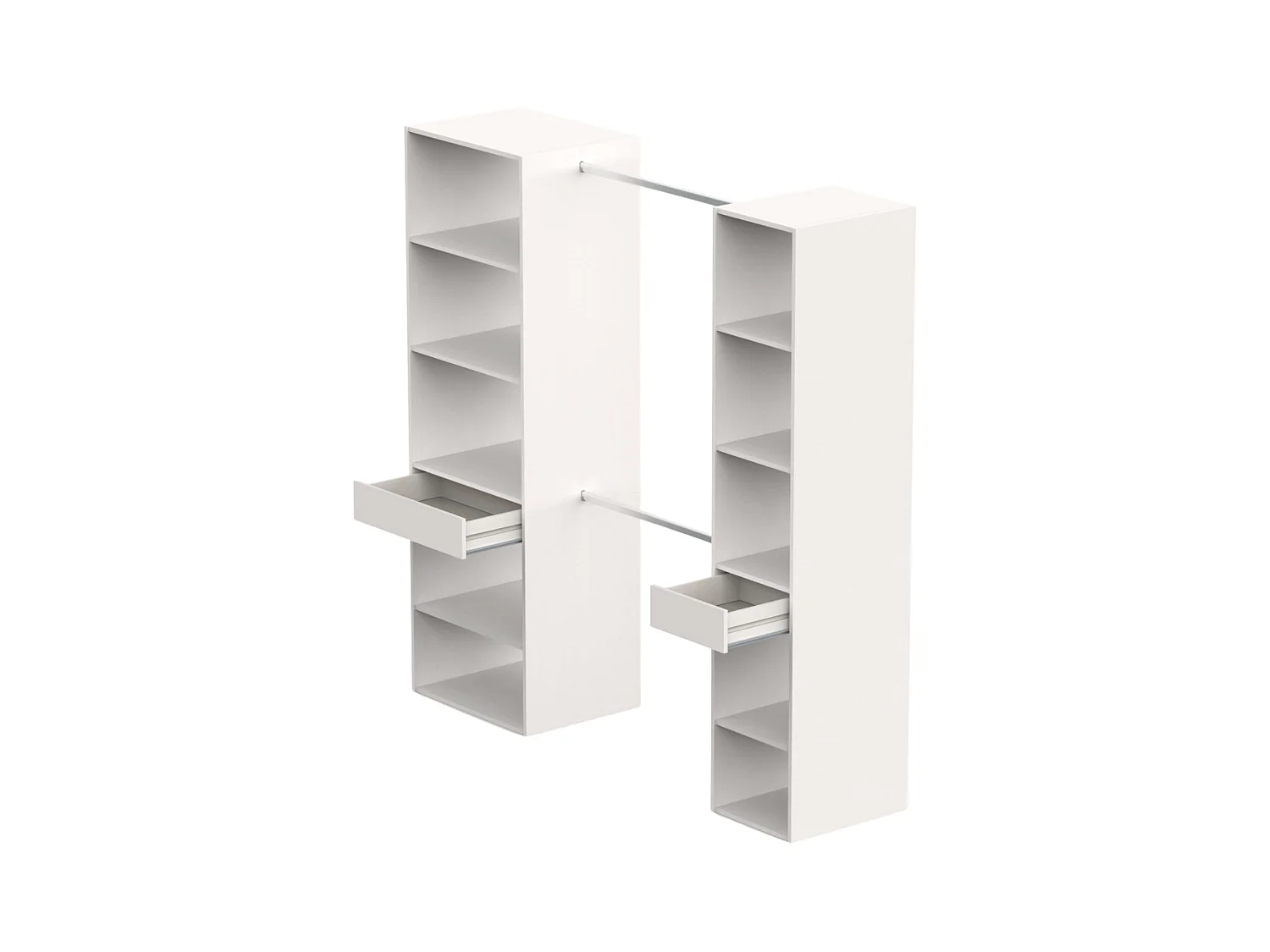 Vestidor abierto Cloe Blanco Mate 200x200x50 cm