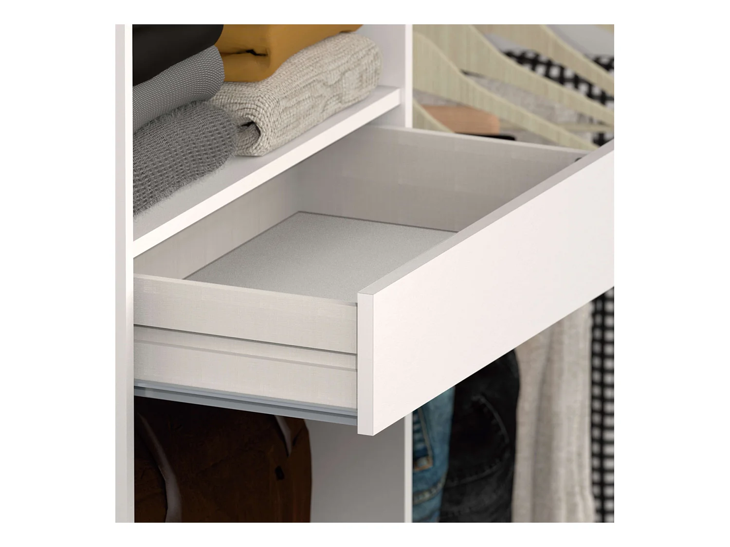 Vestidor abierto Cloe Blanco Mate 200x200x50 cm