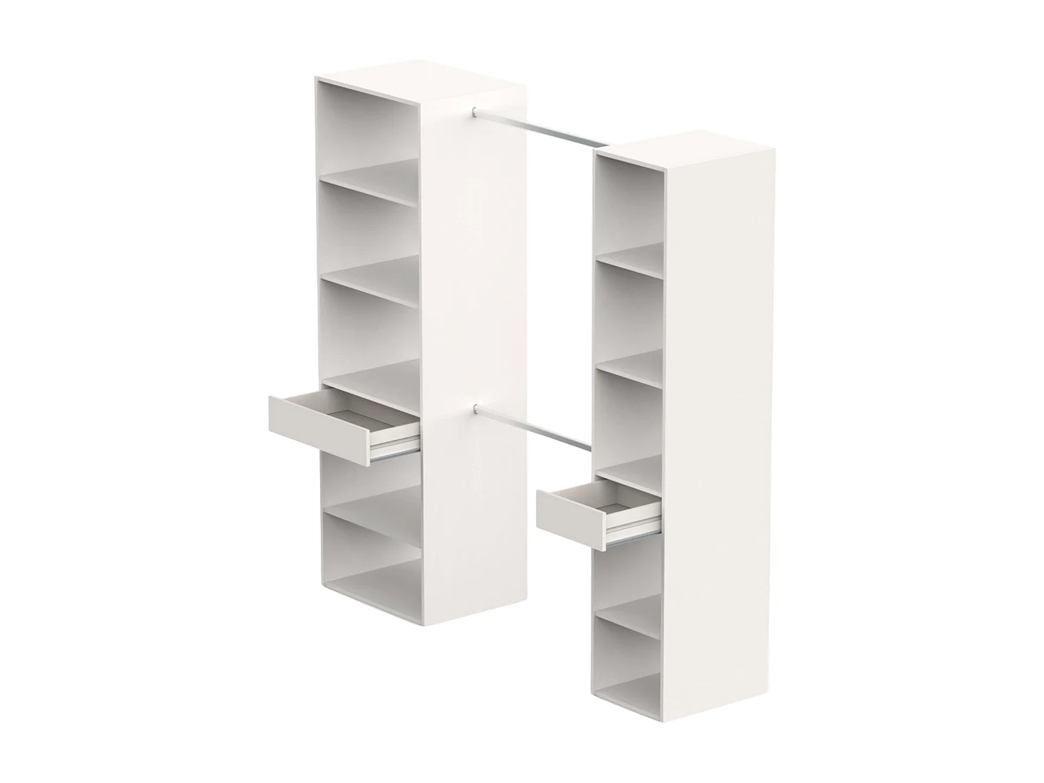 Vestidor abierto Cloe Blanco Mate 200x200x50 cm