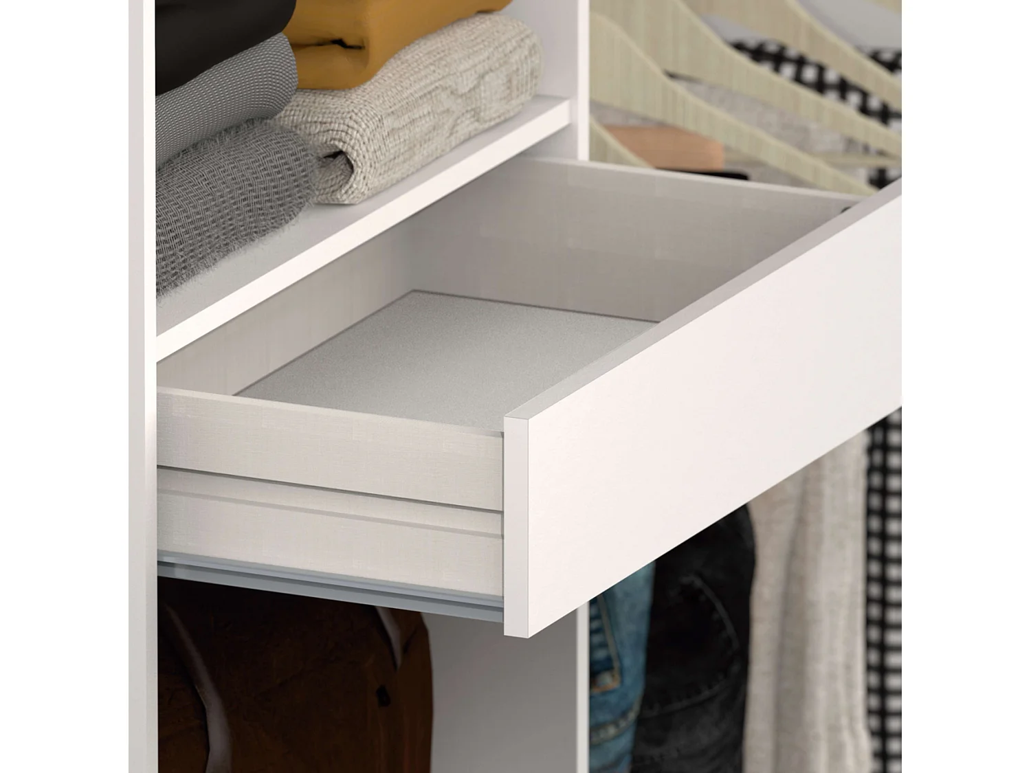 Vestidor abierto Cloe Blanco Mate 200x200x50 cm