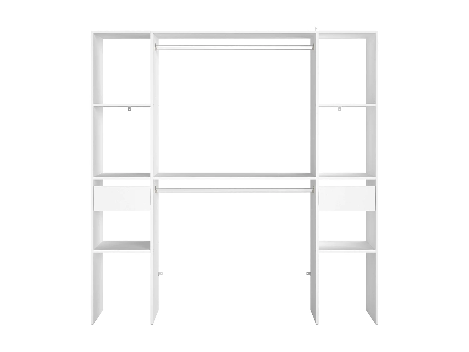 Camarim Modular Aberto Personalizado Branco Módulo C 6 Prateleiras 176x180 cm