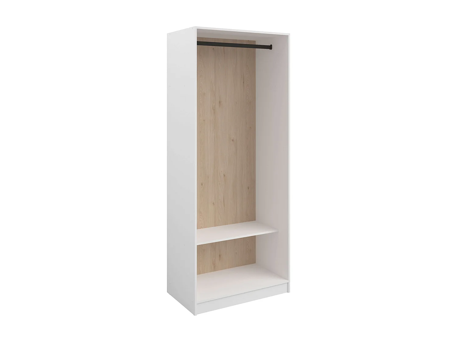 Vestidor modular Flexa 2 cajones 4 estantes color madera claro/blanco 166cm
