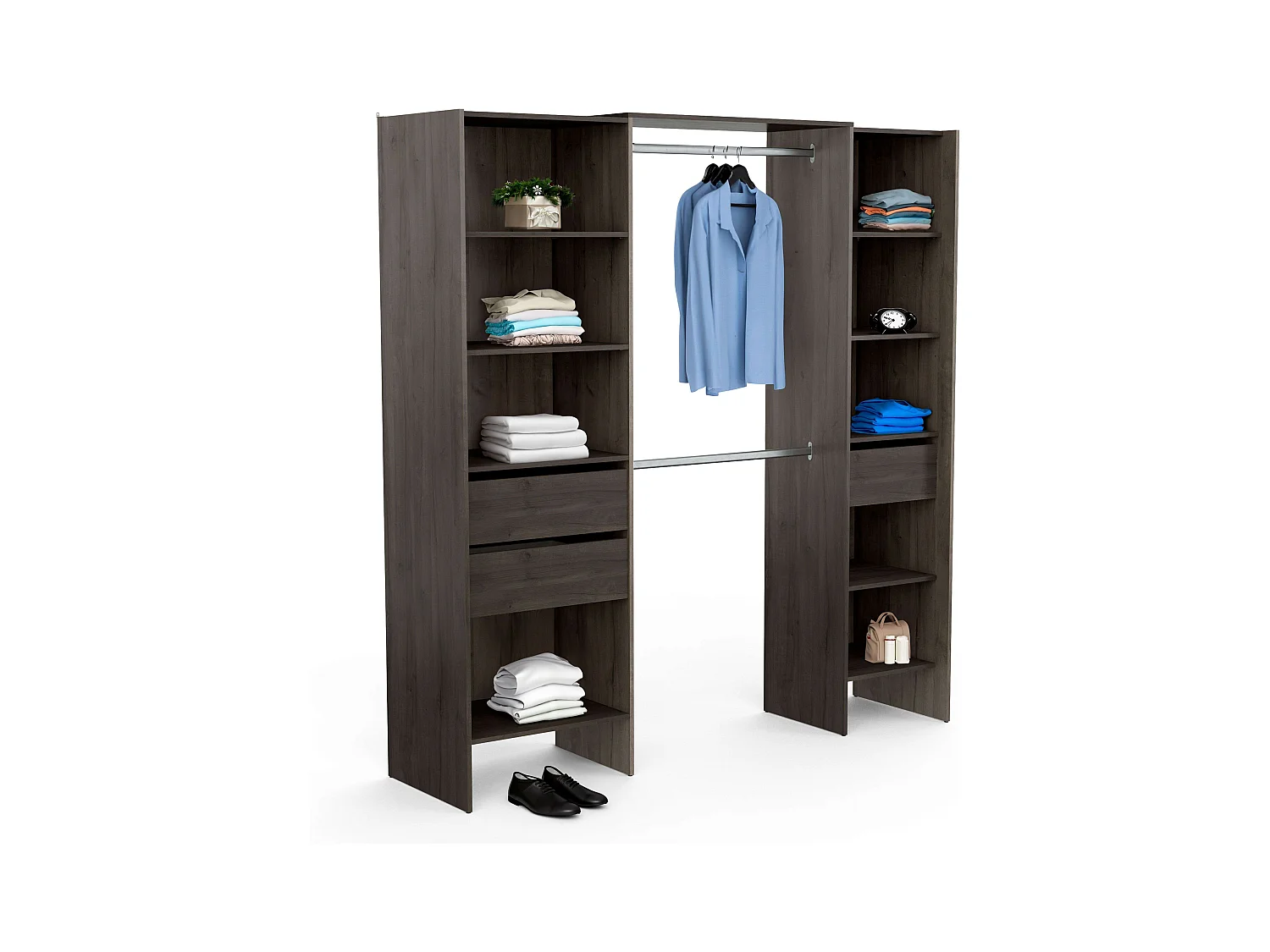 Miami Vestidor Extensible 155-192 cm Roble Waterford en Melamina