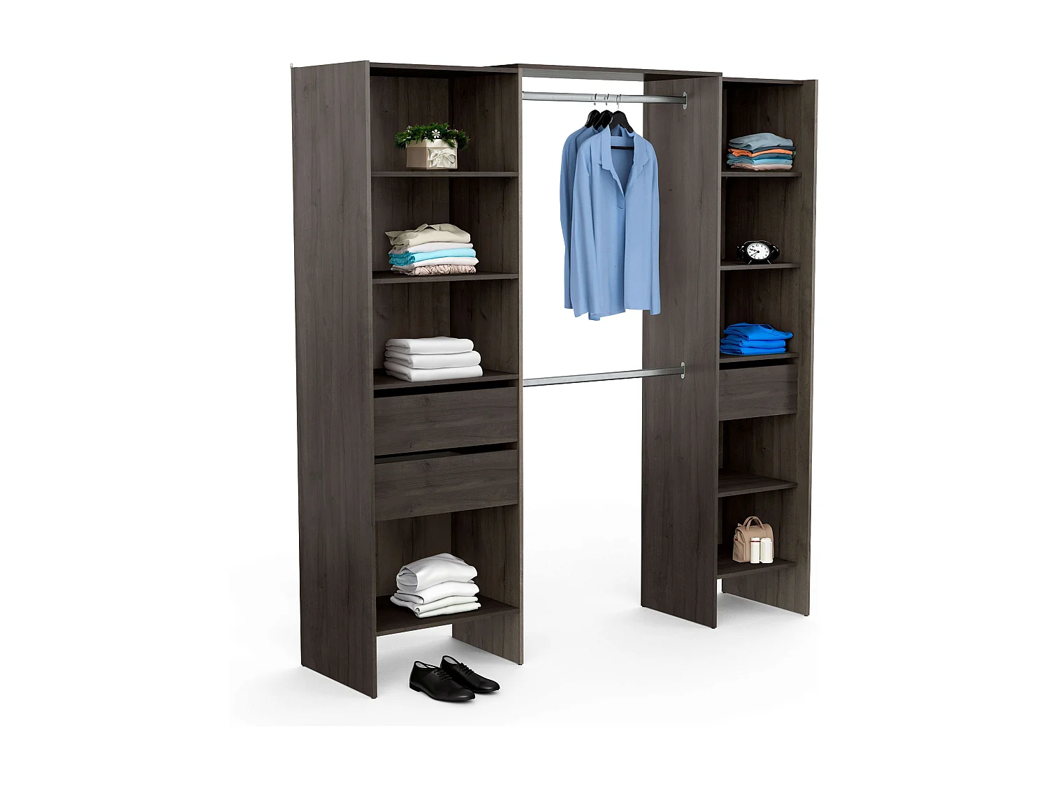 Miami Vestidor Extensible 155-192 cm Roble Waterford en Melamina