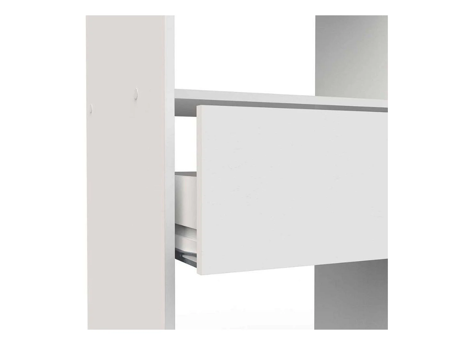 Vestidor Chicago Extensible Blanco 1 Cajón 2 Barras 113-167X192 cm