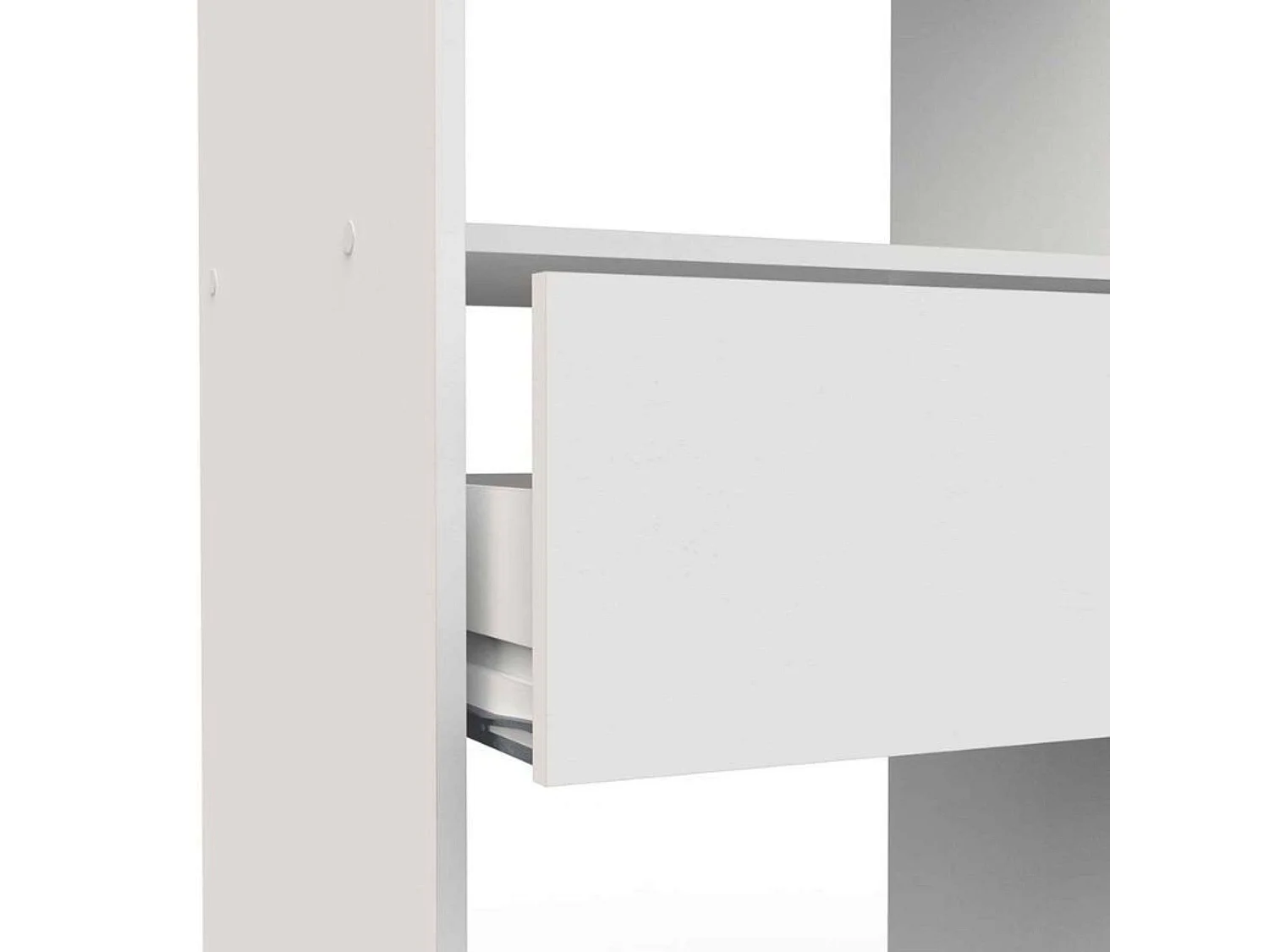 Vestidor Chicago Extensible Blanco 1 Cajón 2 Barras 113-167X192 cm