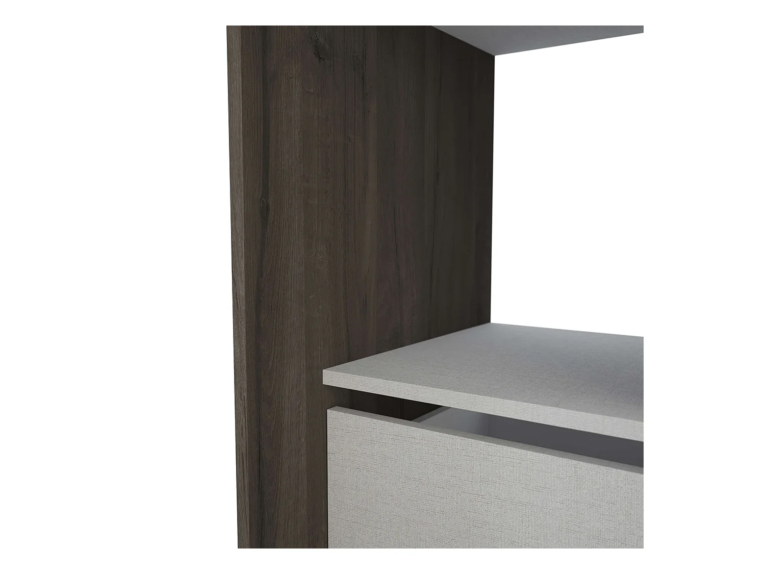 Vestidor Abierto Montana con cortina roble y lino