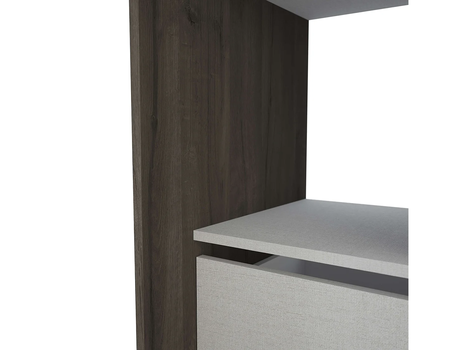 Vestidor Abierto Montana con cortina roble y lino