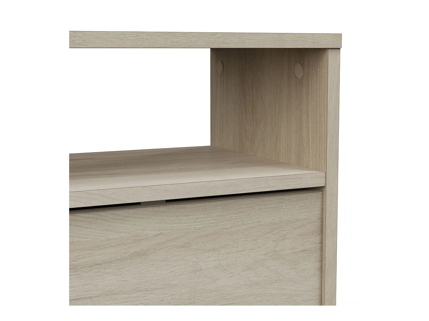 Table de chevet Nano avec 1 porte et 1 étagère, chêne Kronberg, 40,9 x 51,1 x 27,9 cm