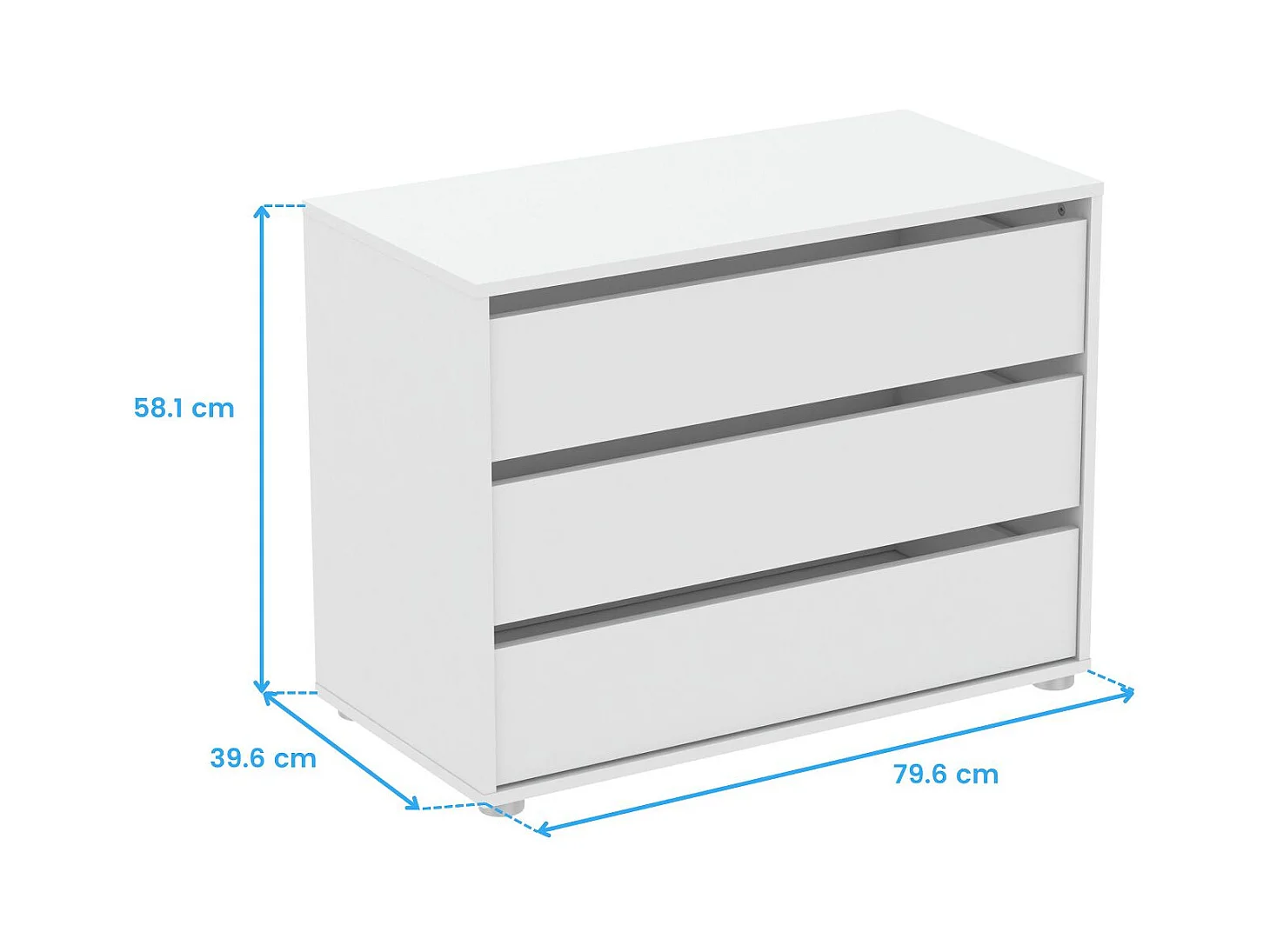 Mesita de noche Nano 1 puerta estante blanco mate roble kronberg 40,9x51,1cm