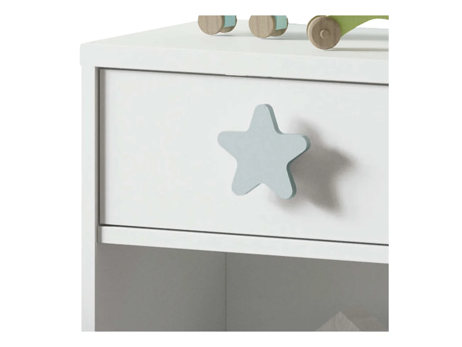 Table de chevet pour enfant White Star 56x40x33 cm