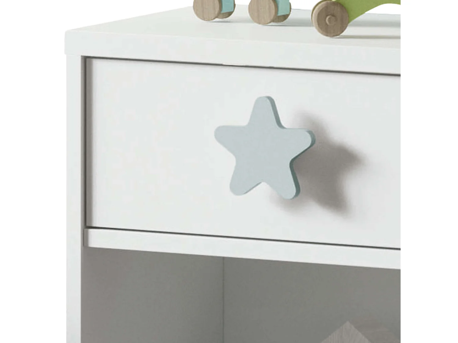 Table de chevet pour enfant White Star 56x40x33 cm