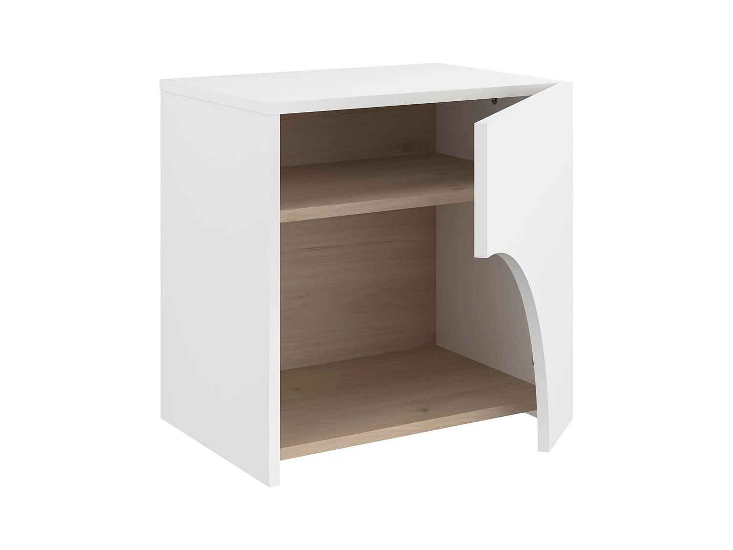 Mesita Noche Dormitorio Arabia Blanco Mate 48x47x34 cm