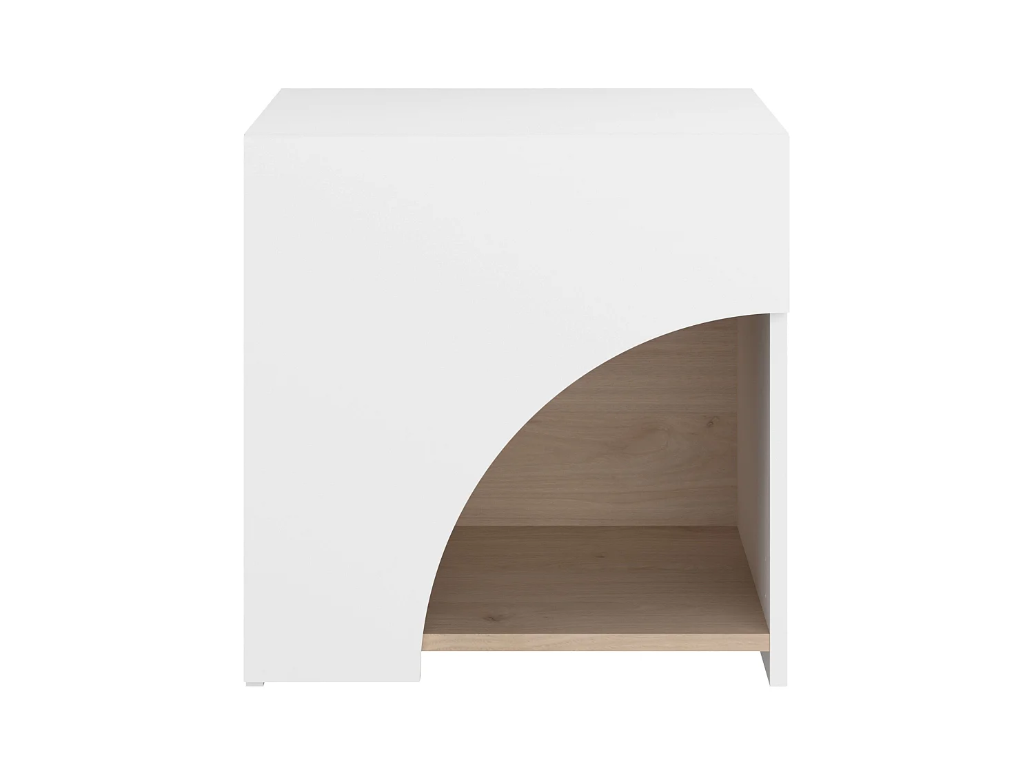 Mesita Noche Dormitorio Arabia Blanco Mate 48x47x34 cm