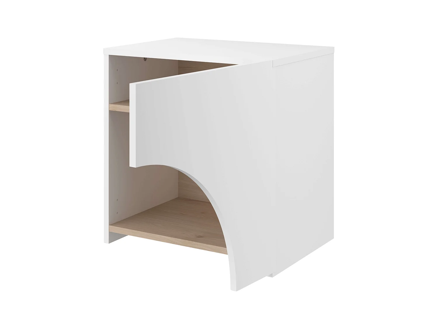 Mesita Noche Dormitorio Arabia Blanco Mate 48x47x34 cm