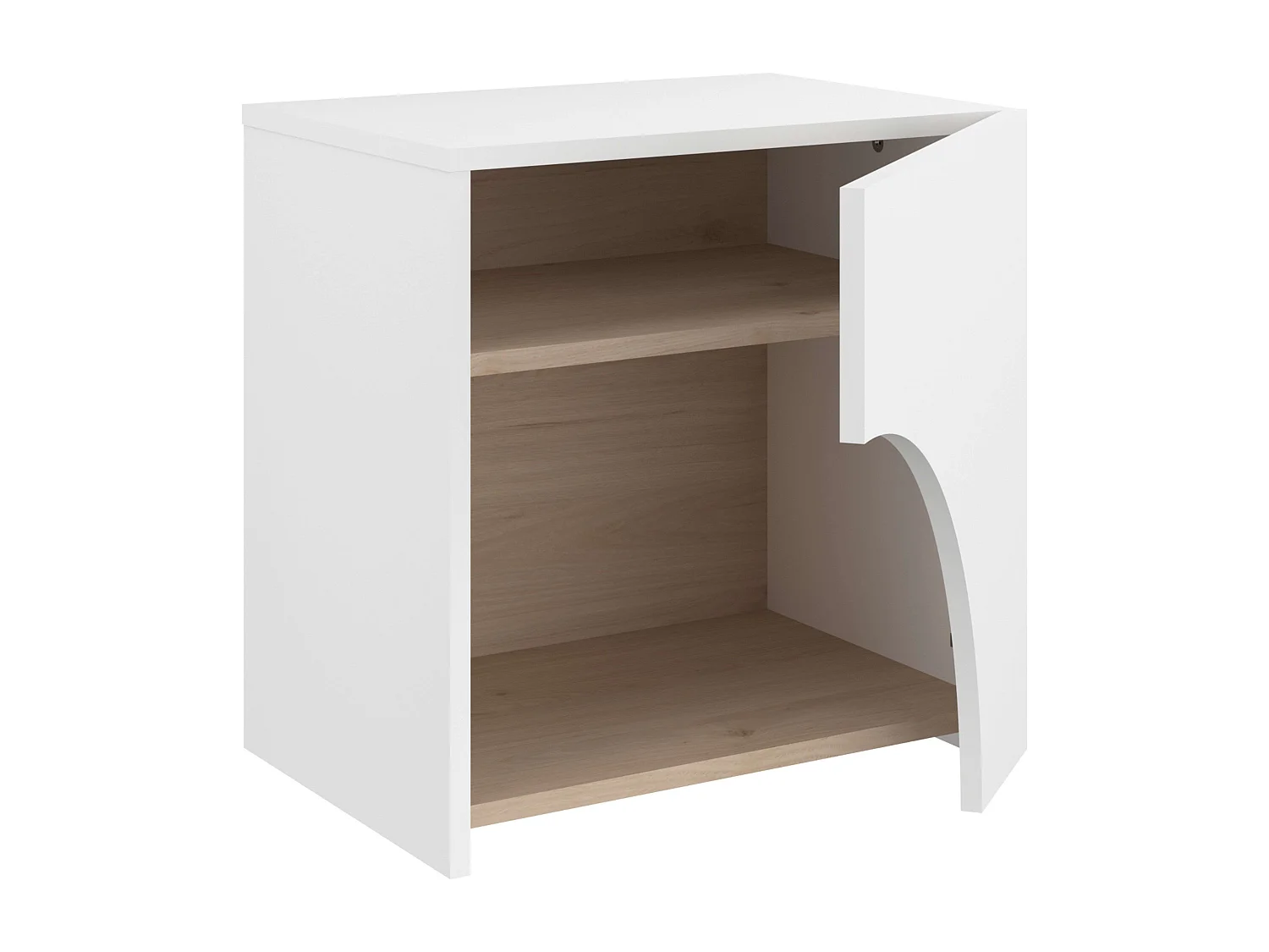 Table de chevet Arabia Blanc mat 48 x 47 x 34 cm