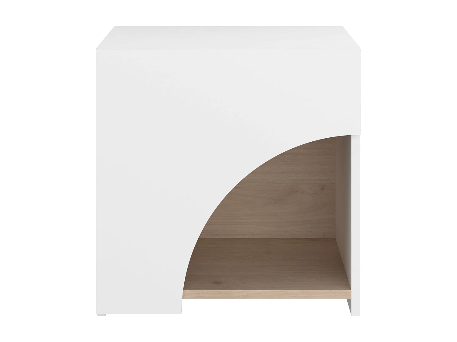 Table de chevet Arabia Blanc mat 48 x 47 x 34 cm