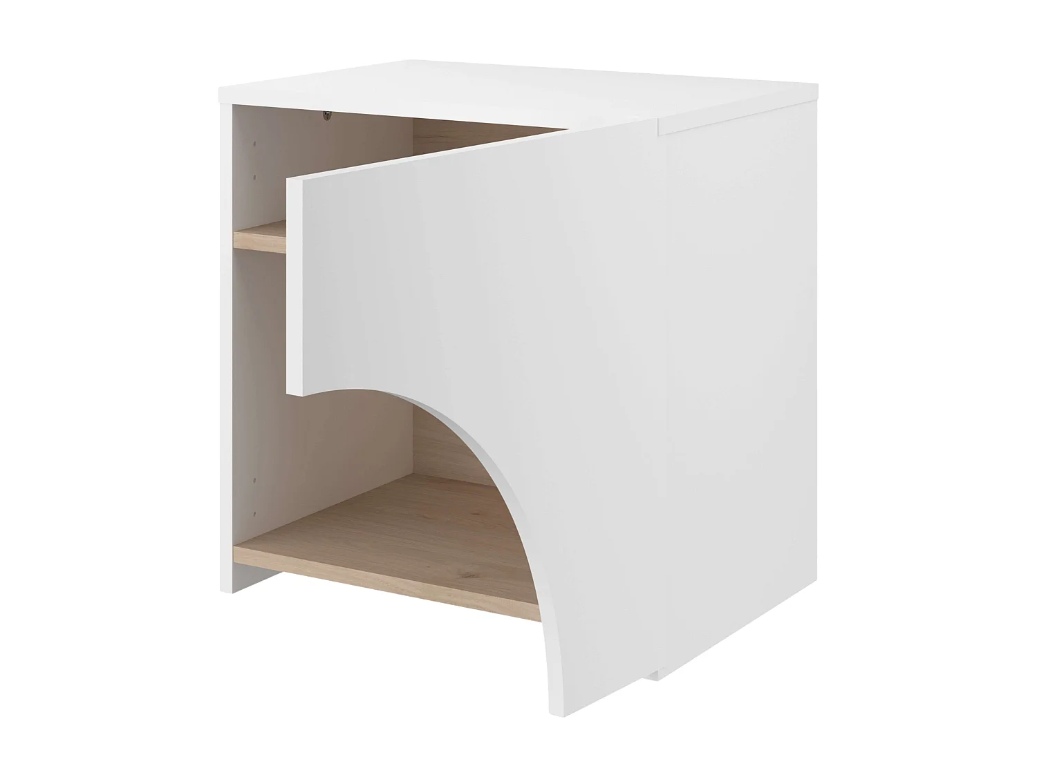 Table de chevet Arabia Blanc mat 48 x 47 x 34 cm