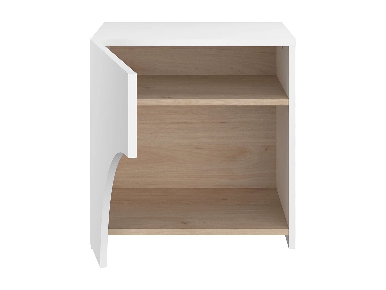 Table de chevet Arabia Blanc mat 48 x 47 x 34 cm