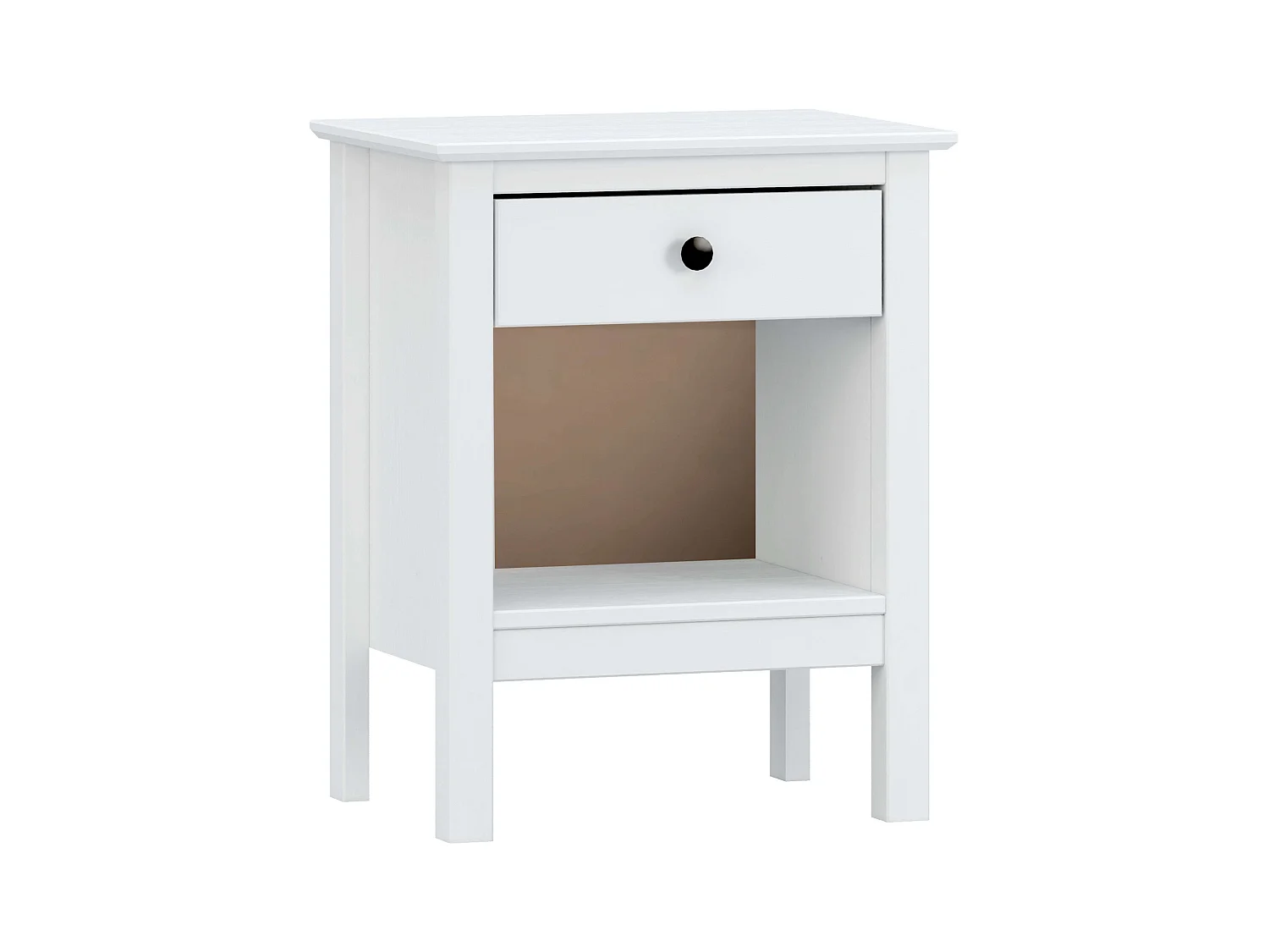 Mesita de Noche Samy 1 Cajón Blanco 48x60 cm