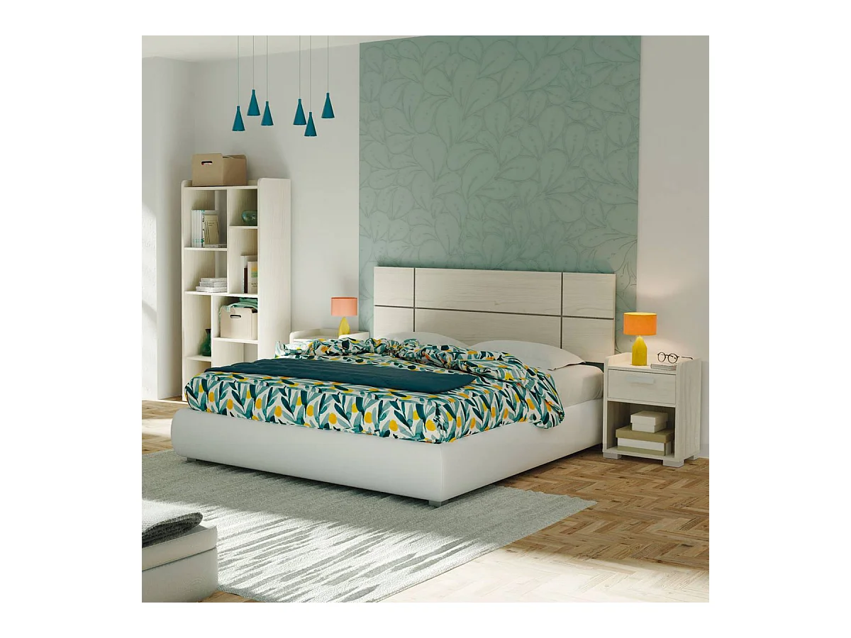 Table de chevet pour jeunes en pin maca 54x41x31 cm