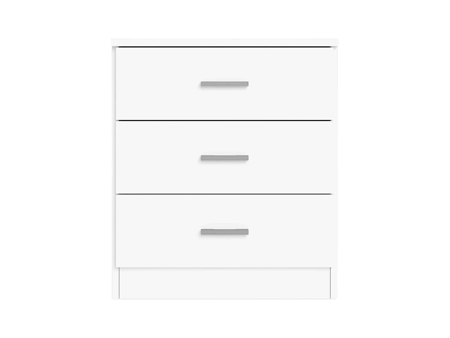 Table de chevet pour couple, blanc mat, 3C, 50 x 58 x 33 cm