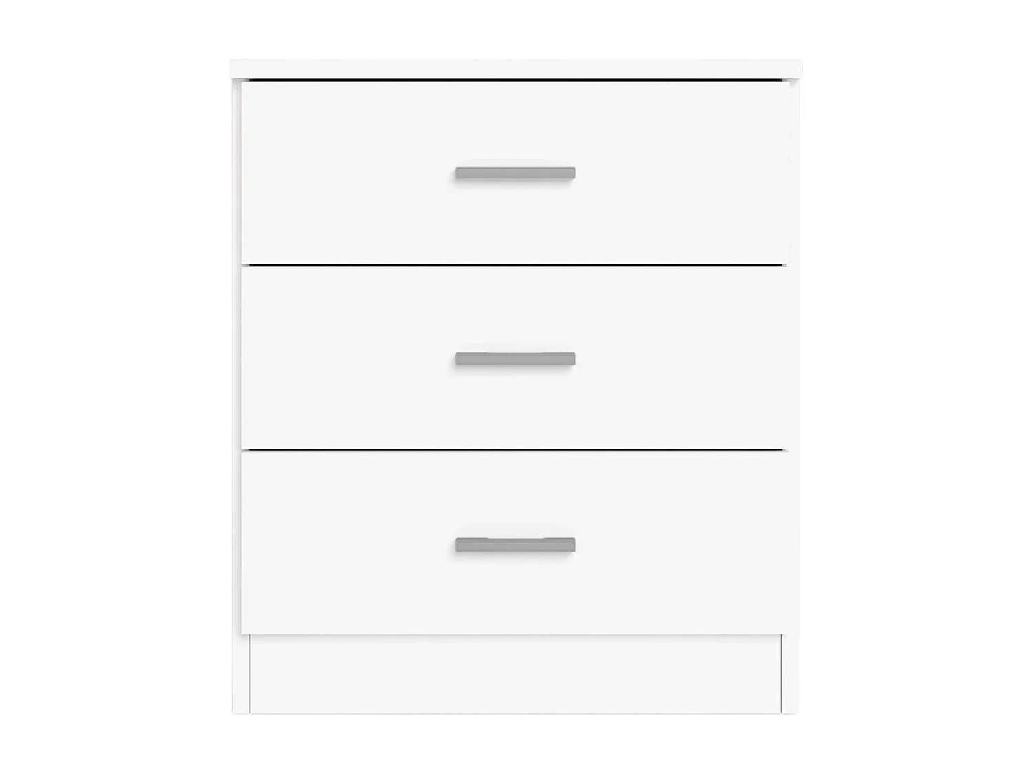 Table de chevet pour couple, blanc mat, 3C, 50 x 58 x 33 cm