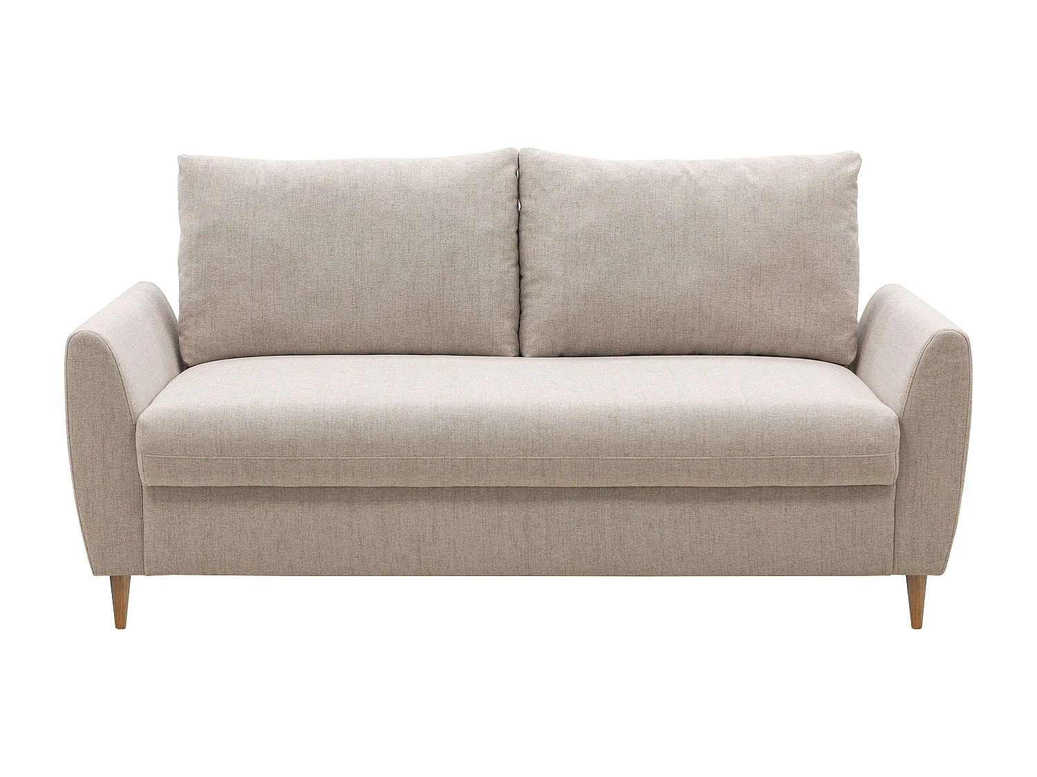 Sofá 3 Plazas Mave Salón Comedor Contemporáneo Beige, Madera, 180 cm