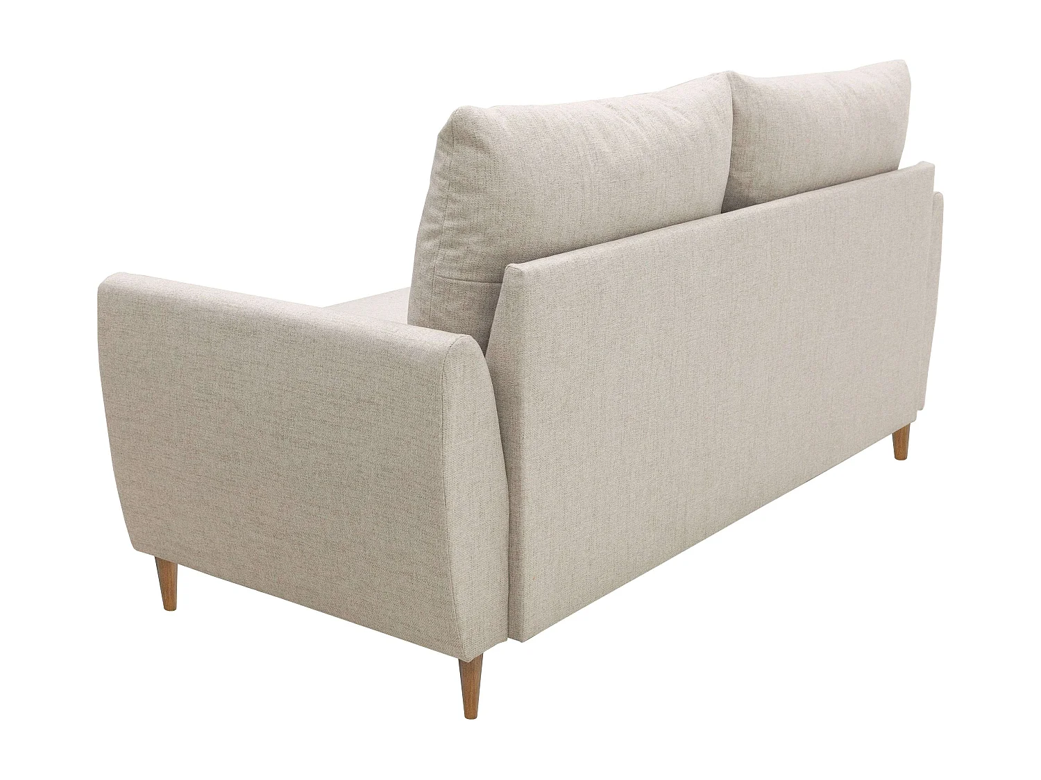 Sofá 3 Plazas Mave Salón Comedor Contemporáneo Beige, Madera, 180 cm