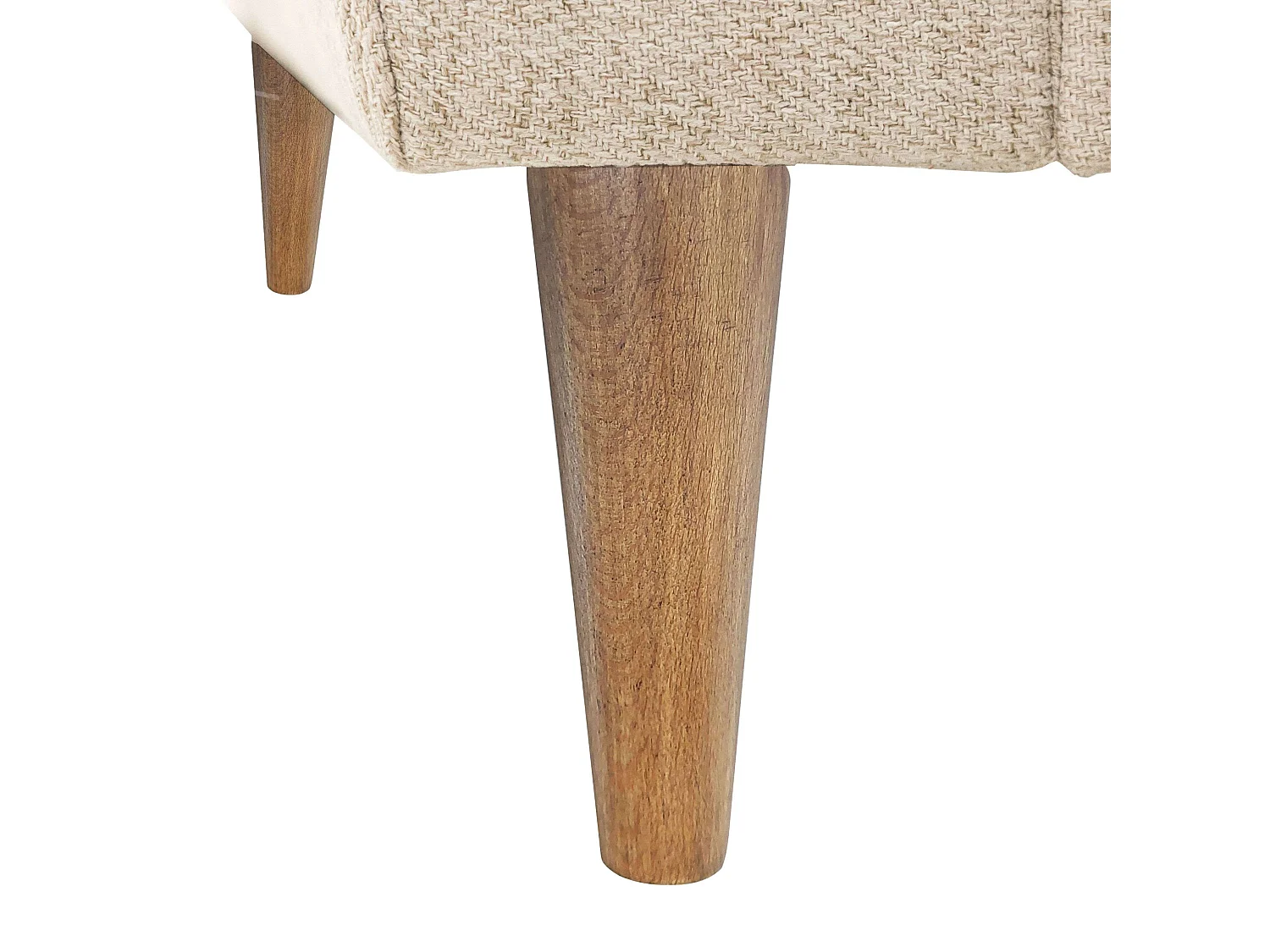 Sofá 3 Plazas Mave Salón Comedor Contemporáneo Beige, Madera, 180 cm
